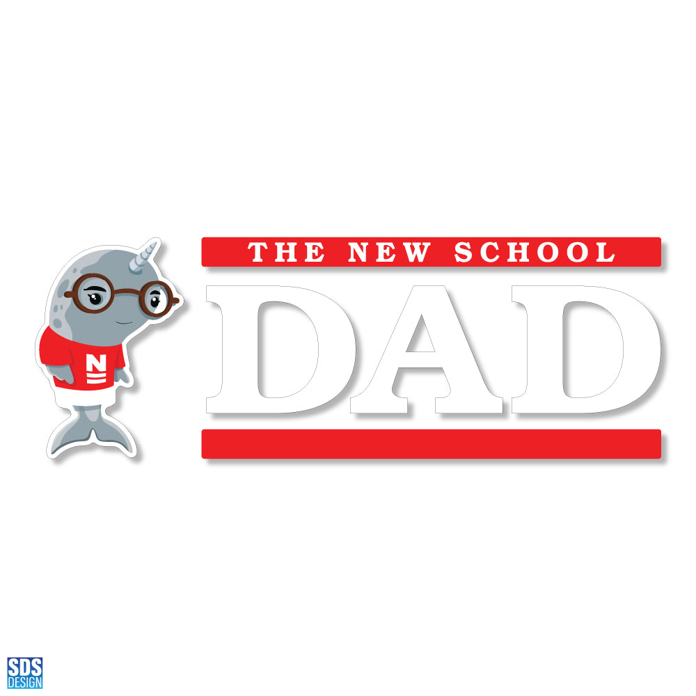 The New School Dad 10 inch Decal