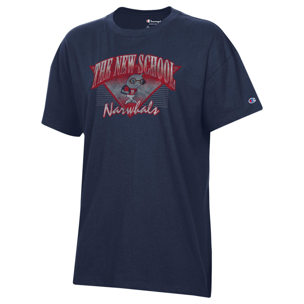 Gnarls Oversized Tee in Navy - The New School Narwhals