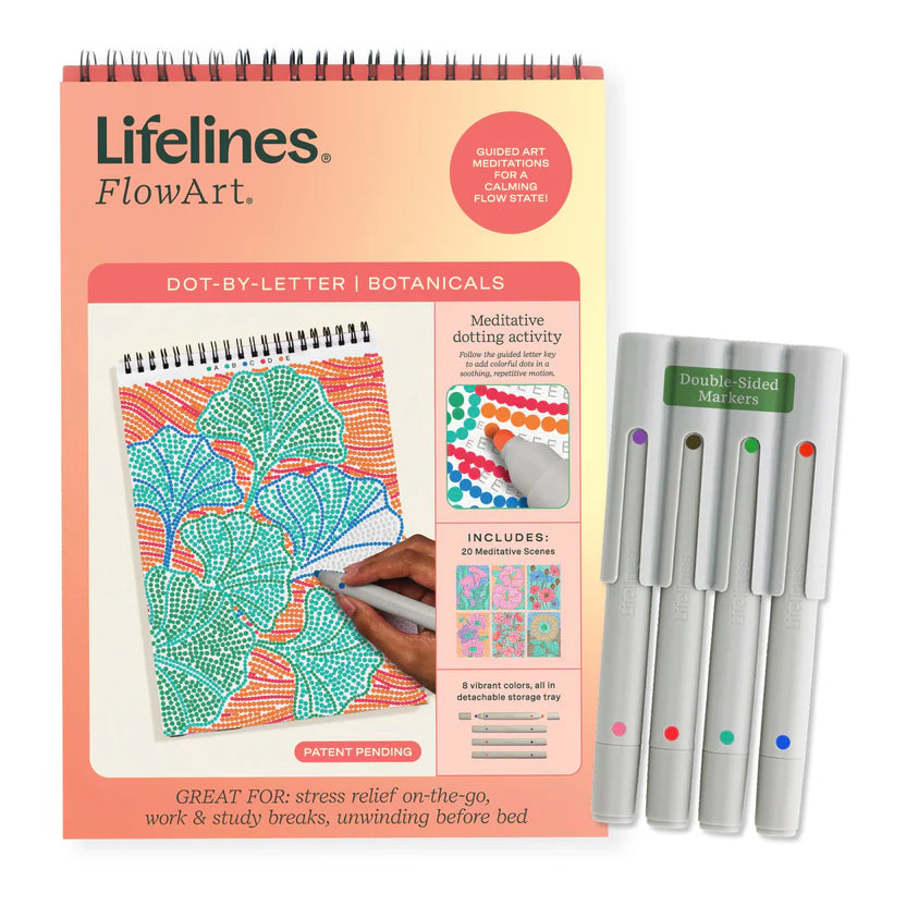 Lifelines Flow Art Dot-by-Letter Notebook
