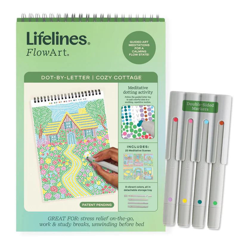 Lifelines Flow Art Dot-by-Letter Notebook
