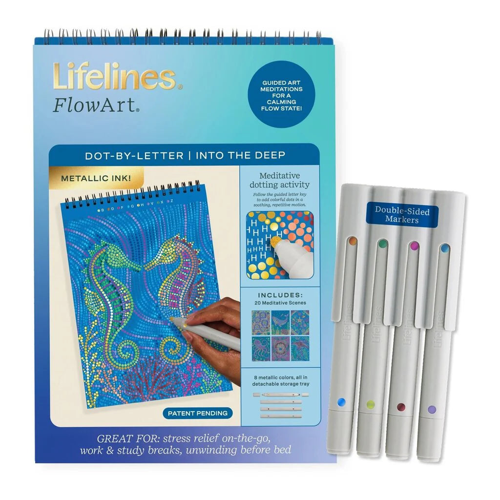 Lifelines Flow Art Dot-by-Letter Notebook