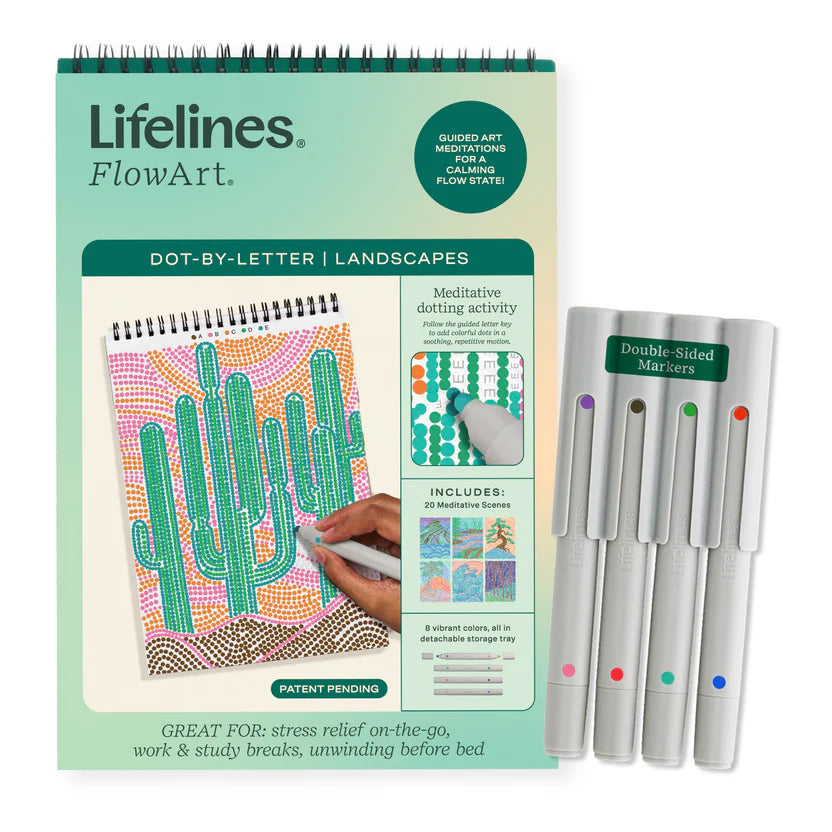Lifelines Flow Art Dot-by-Letter Notebook
