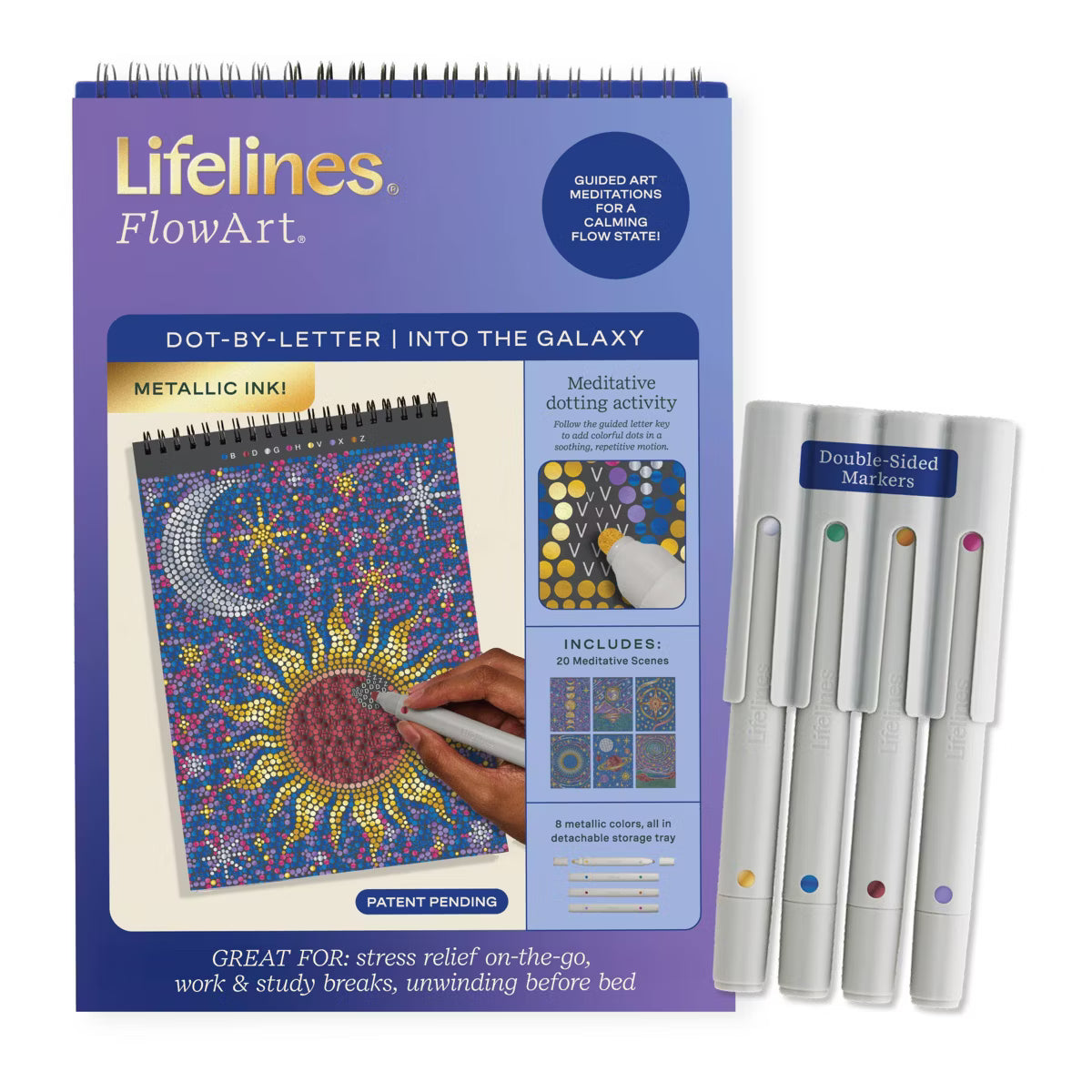 Lifelines Flow Art Dot-by-Letter Notebook