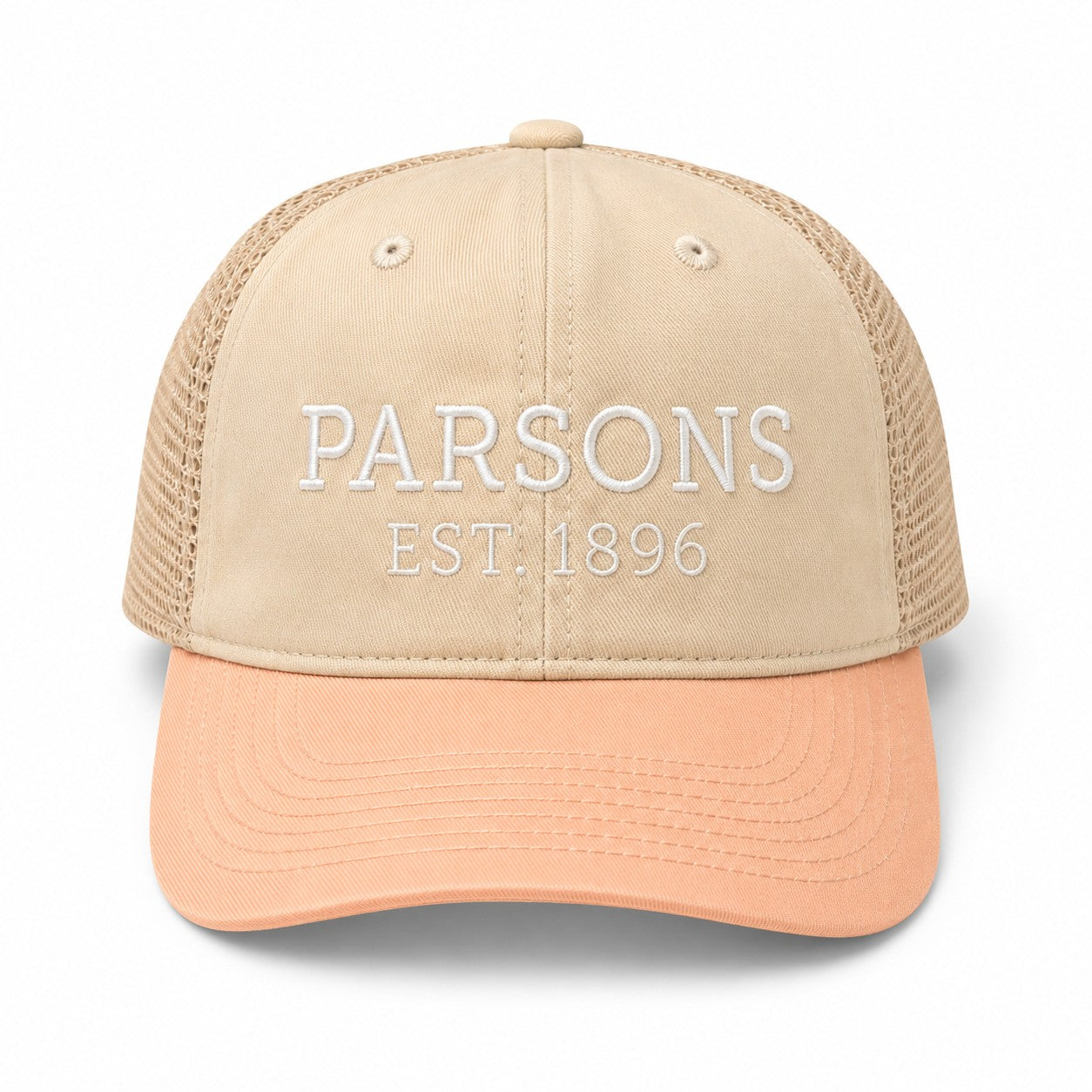 Parsons Embroidered Trucker - Peach