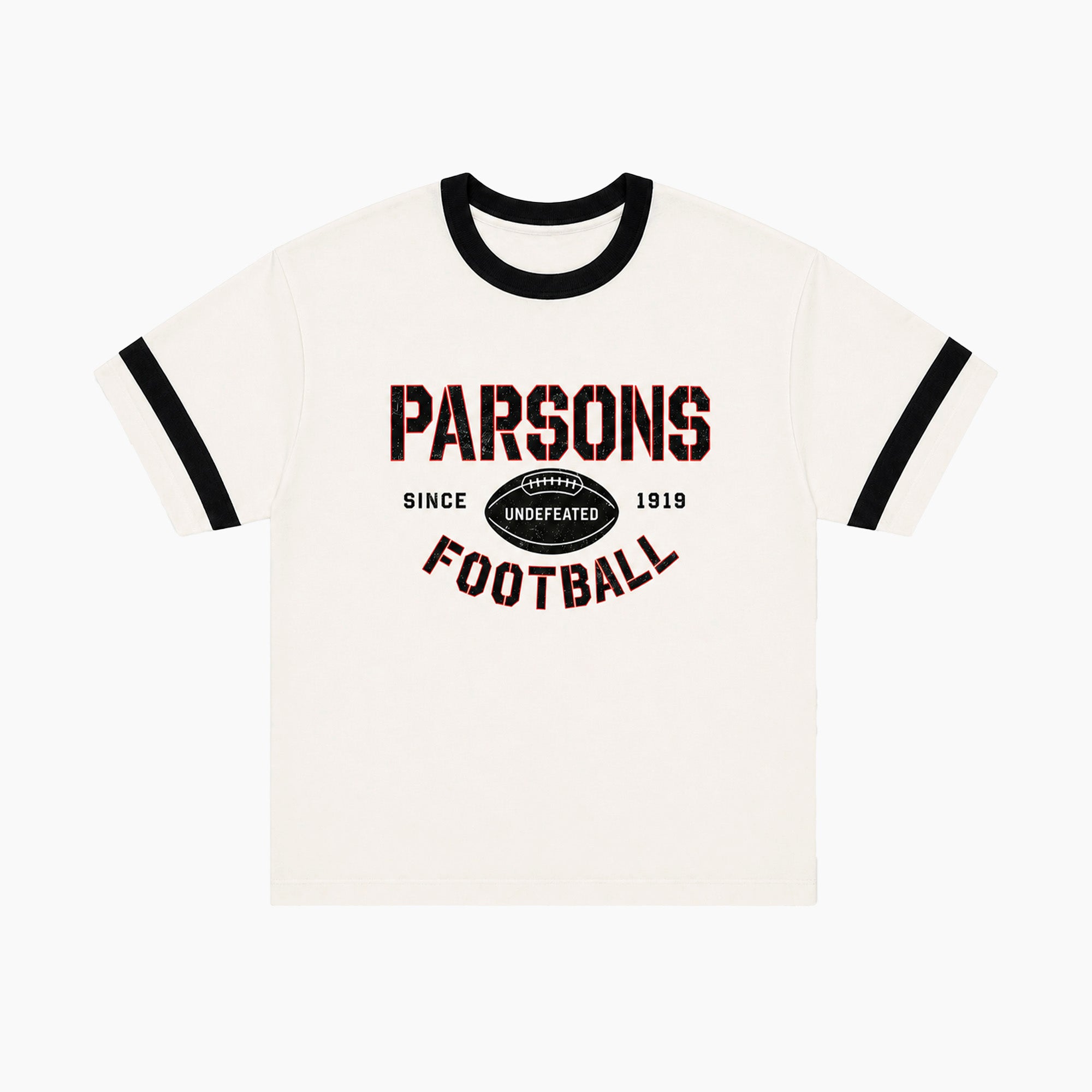 Parsons Undefeated Football Ringer Tee