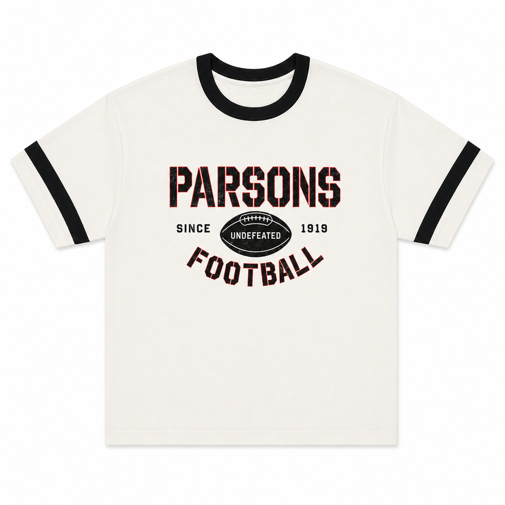 Parsons Undefeated Football Ringer Tee