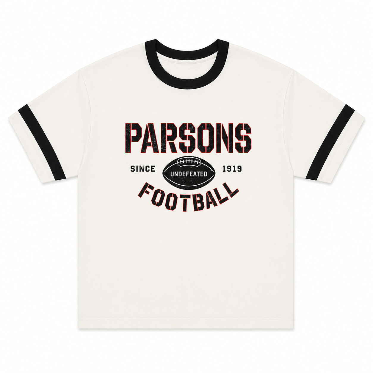 Parsons Undefeated Football Ringer Tee