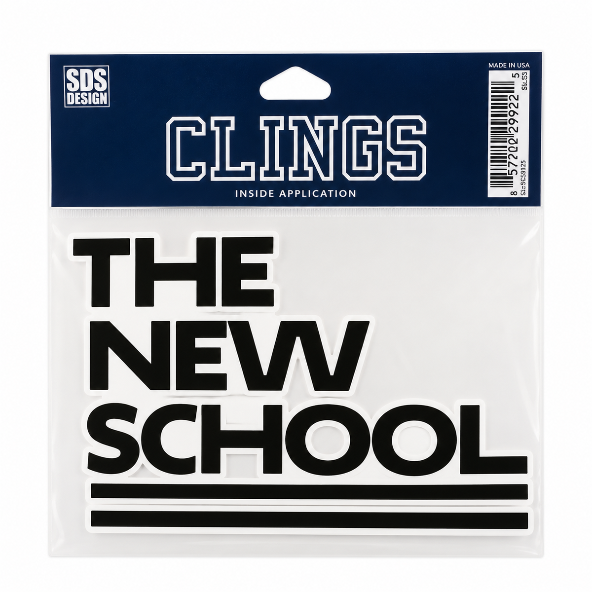 The New School  5 Inch Transparent Cling