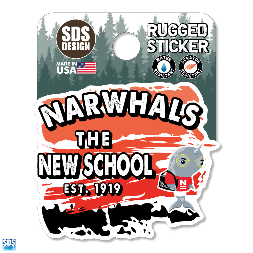 TNS Narwhals Arch Paint Stroke - Rugged Sticker 2"