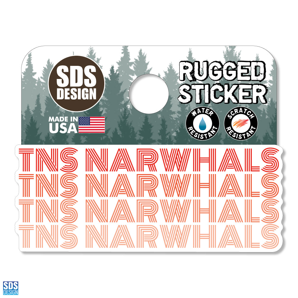 TNS Narwhals Line Fill - Rugged Sticker 2"