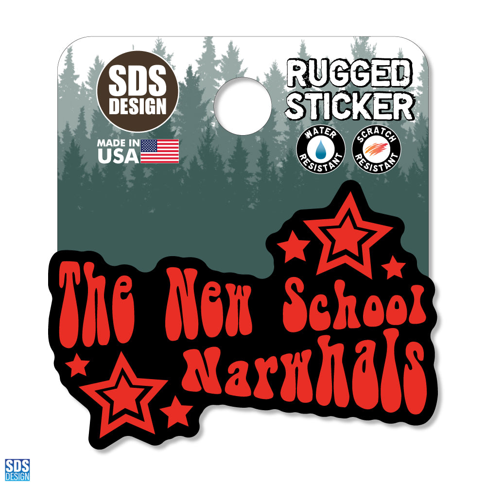 TNS Narwhals Bubble Text - Rugged Sticker 2"