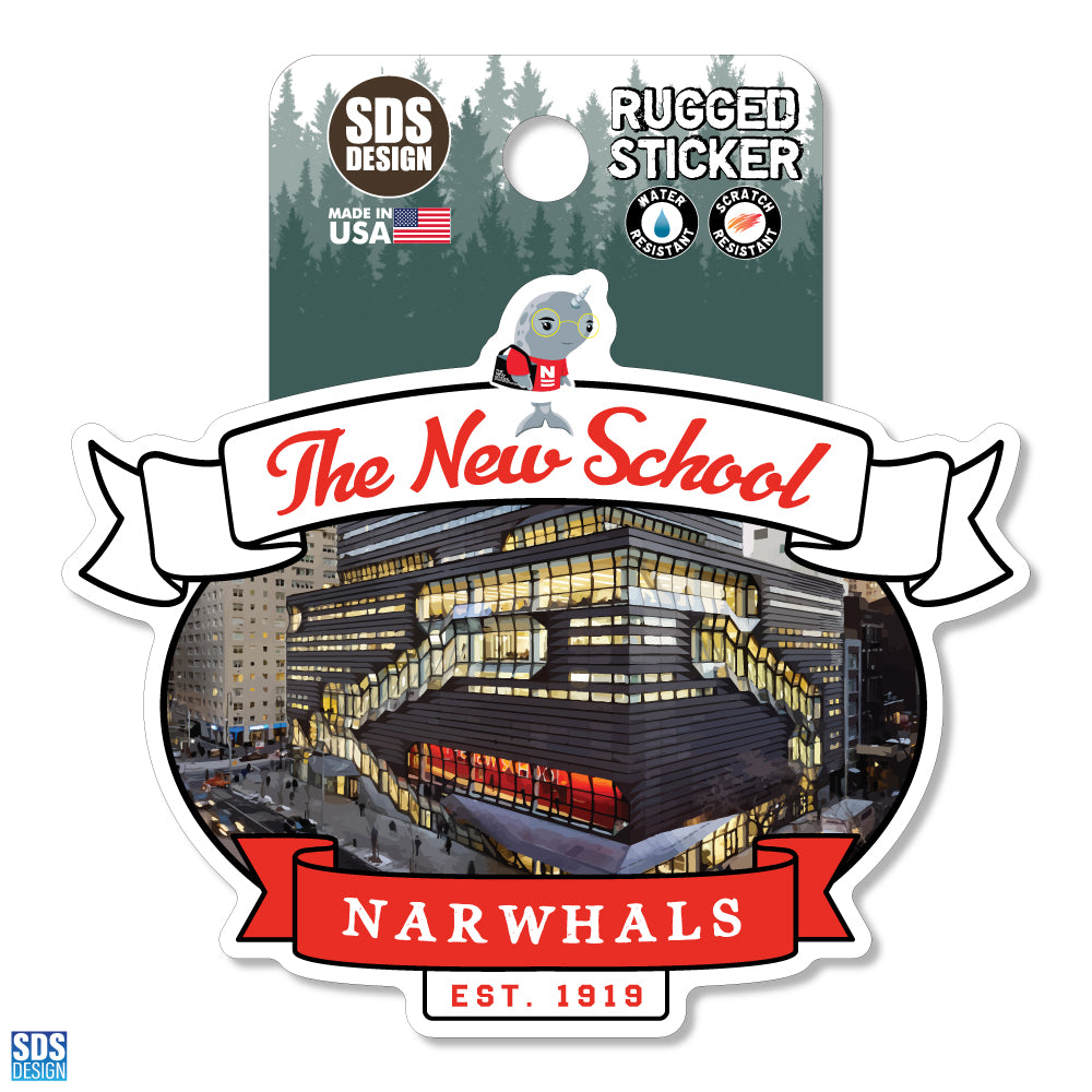 TNS Narwhals University Center - Rugged Sticker 3.5"