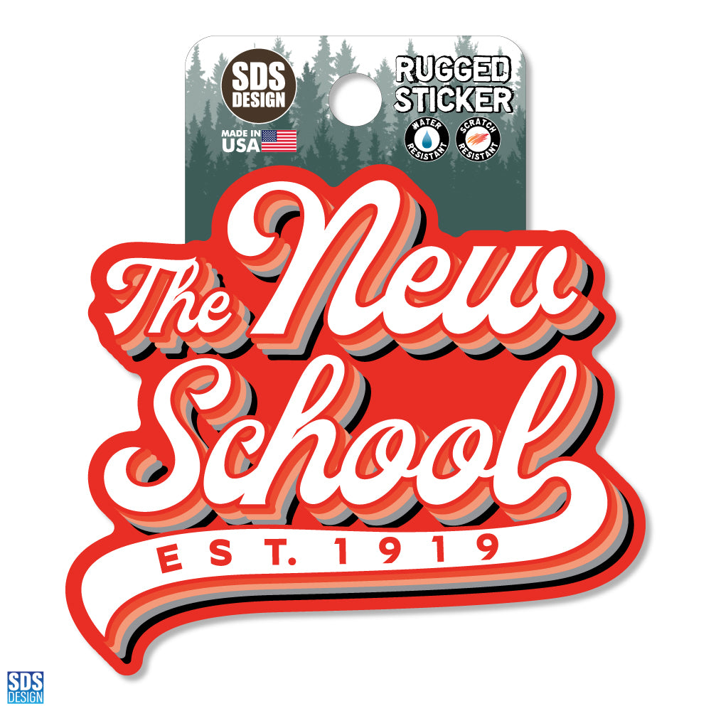 TNS Varsity Script - Rugged Sticker 3.5"