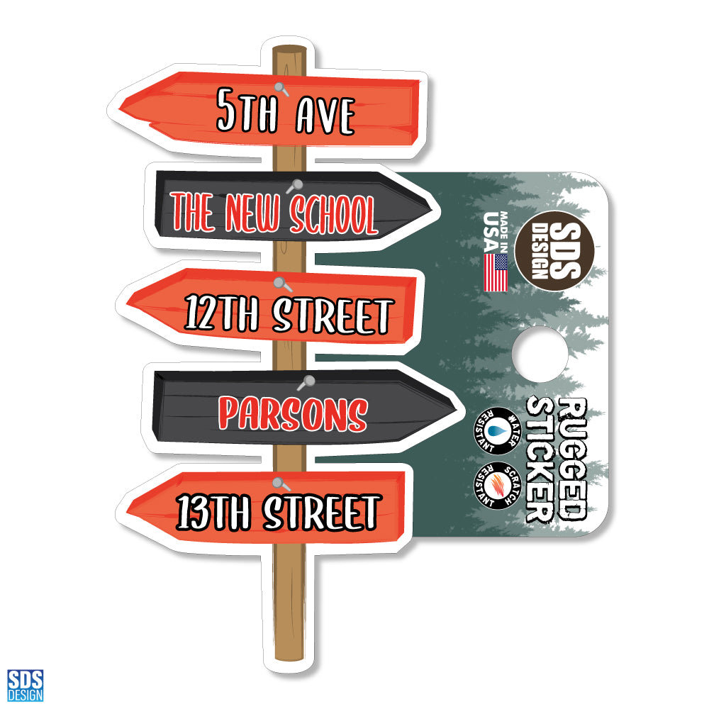 TNS Wood Post Sign - Rugged Sticker 3.5"