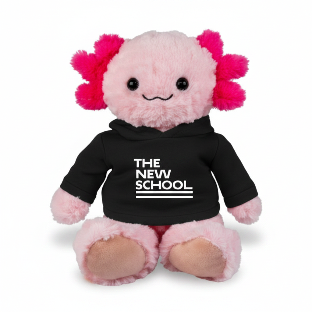 Axolotl with The New School Hoodie