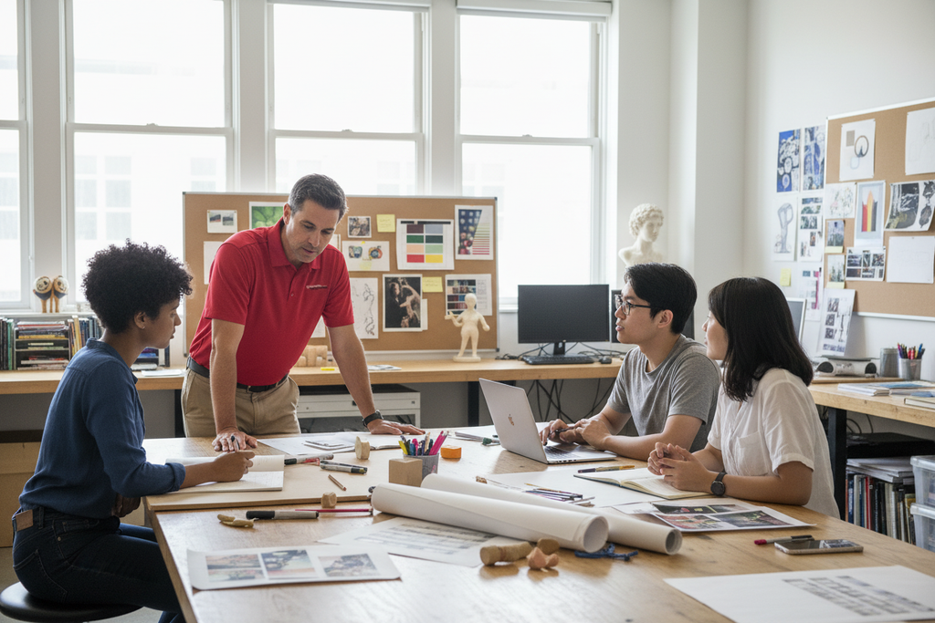 Design studio faculty and students lifestyle photo