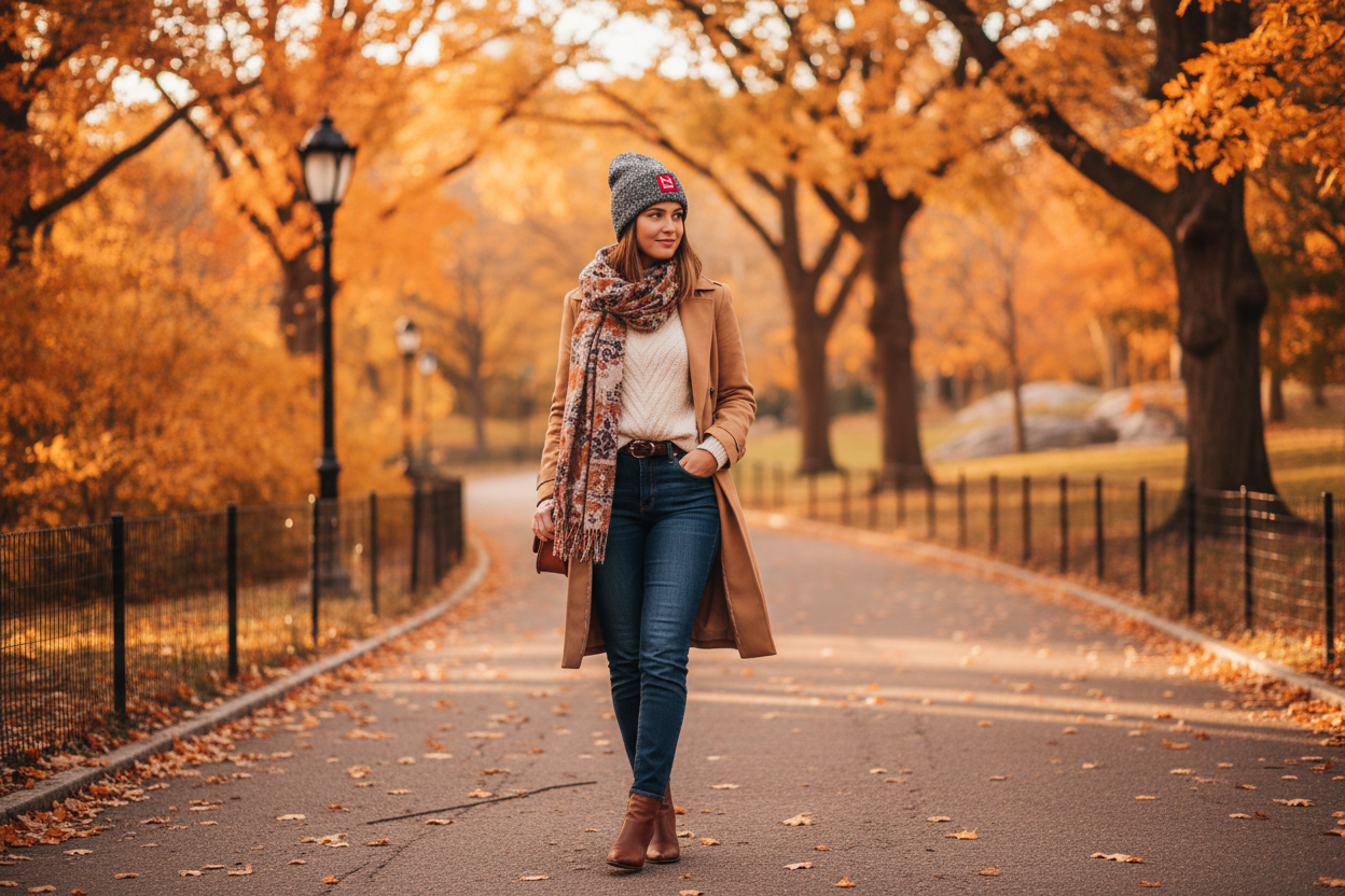 Fall NYC Marled Beanie