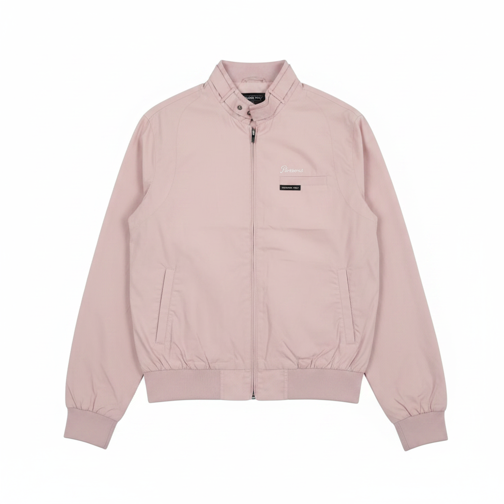 Parsons Harrington Jacket in Blush Pink - front view