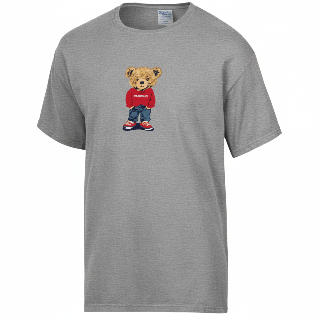 Parsons Bear Tee — Heather Grey