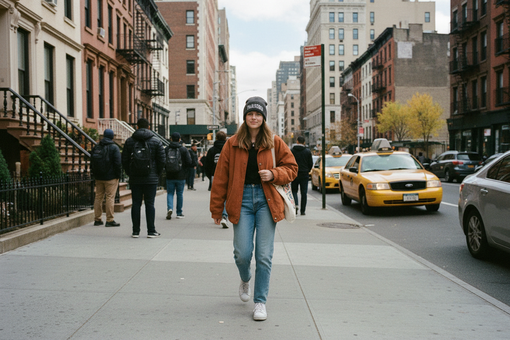 Parsons Carhartt Beanie - NYC Sidewalk Lifestyle
