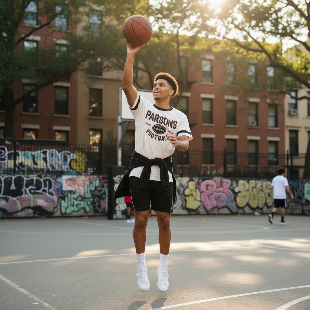 Parsons Football Ringer Tee Square Lifestyle