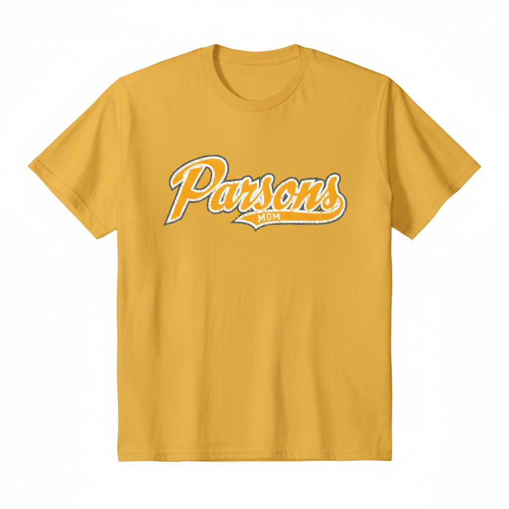 Parsons Mom Crew Neck T-Shirt - Gold