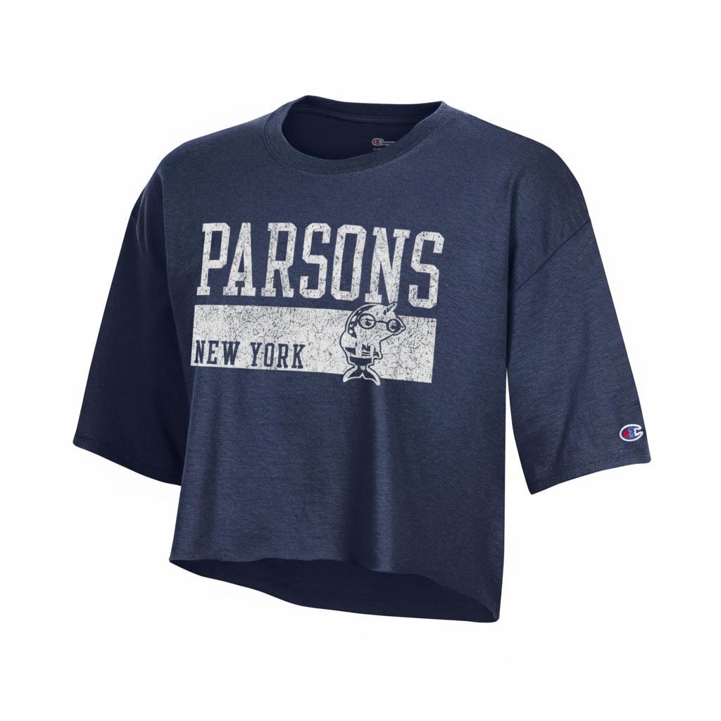 Parsons New York Cropped Tee - Navy