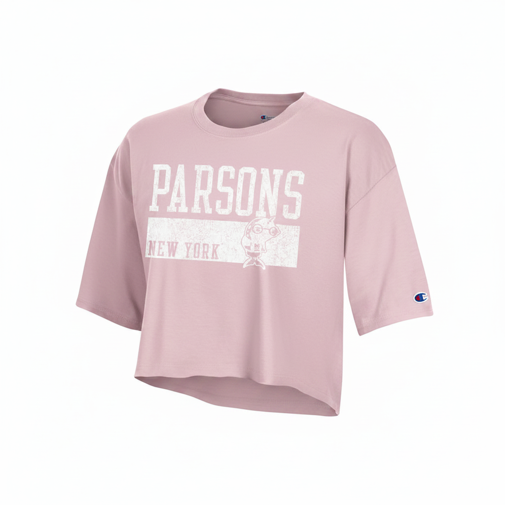 Parsons New York Cropped Tee - Pink