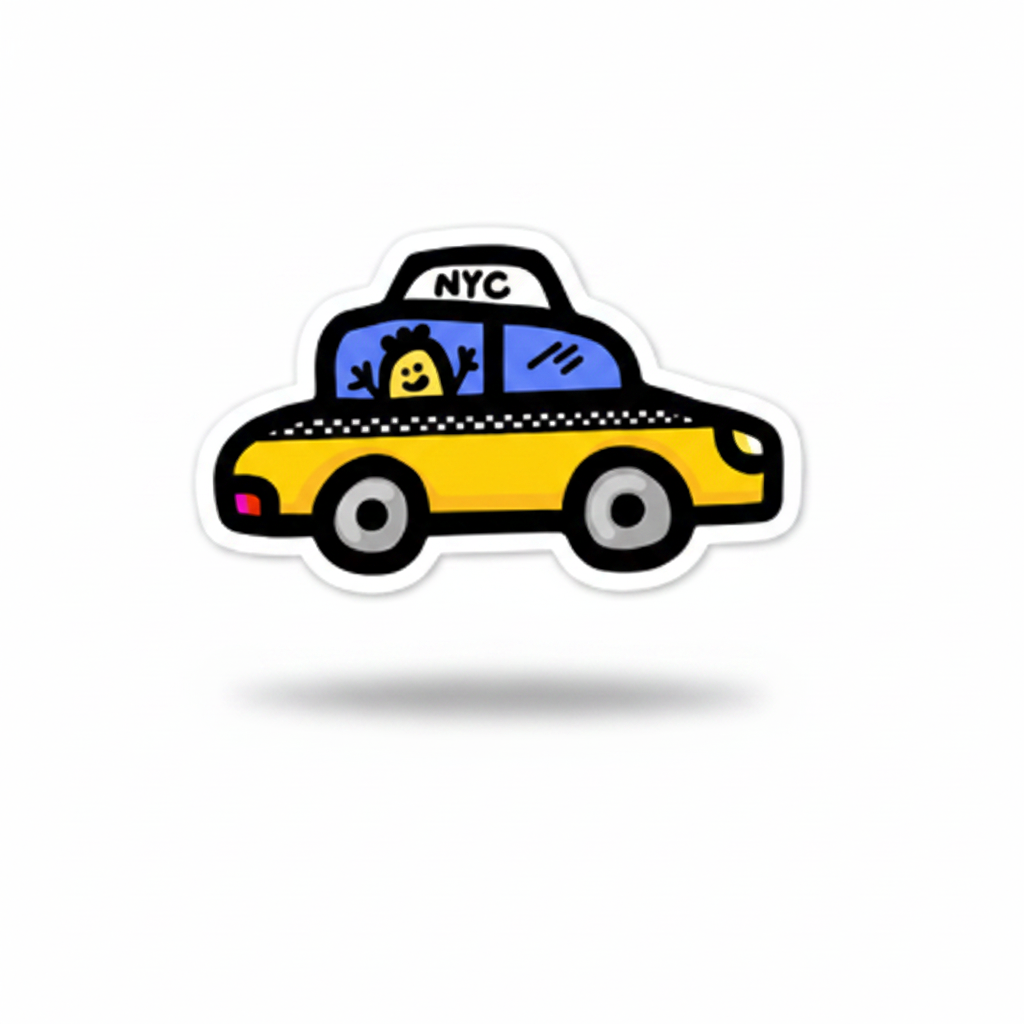 Parsons NYC Taxi Sticker