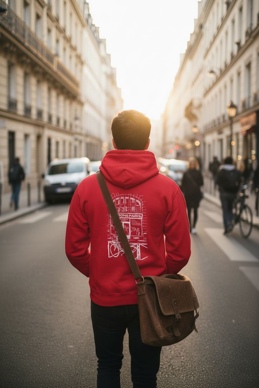 Parsons Paris Hoodie – Back Lifestyle