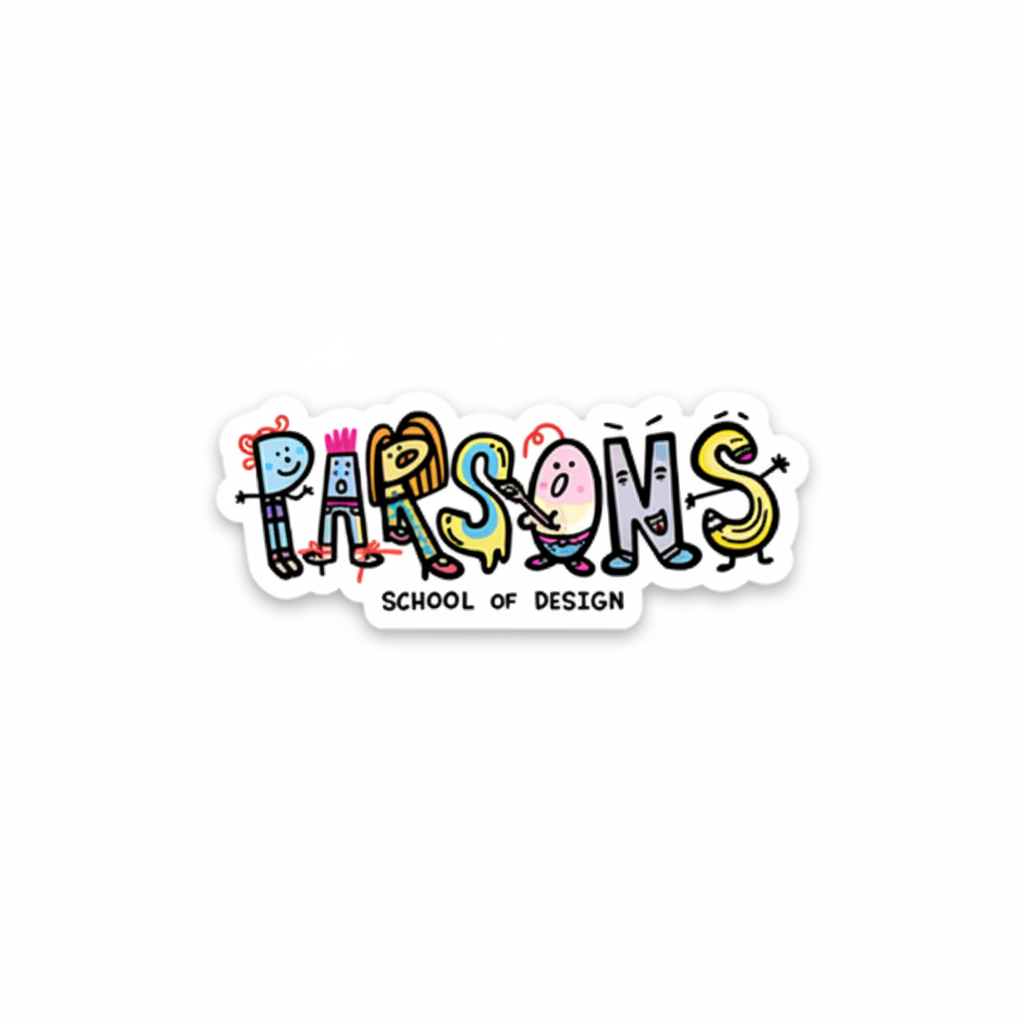 Parsons School of Design Sticker – Multicolor