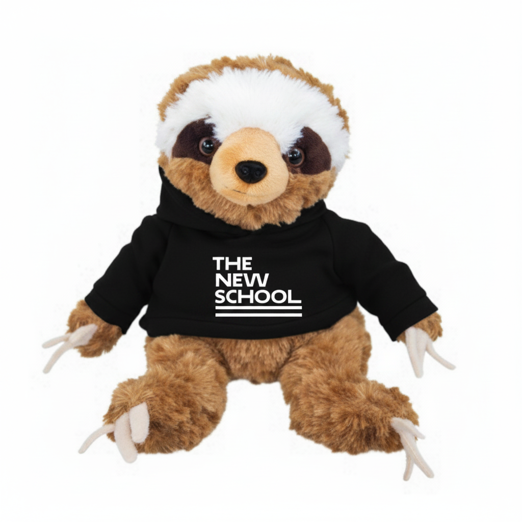 Sloth with The New School Hoodie