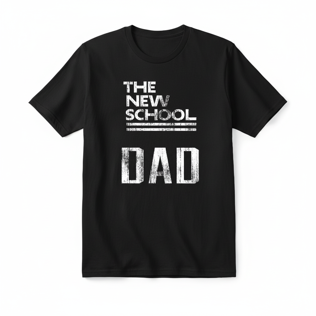 The New School Dad T-Shirt - Black