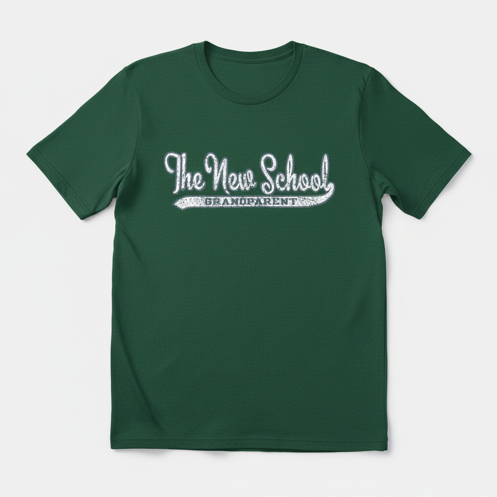 The New School Grandparent T-Shirt - Forest Green
