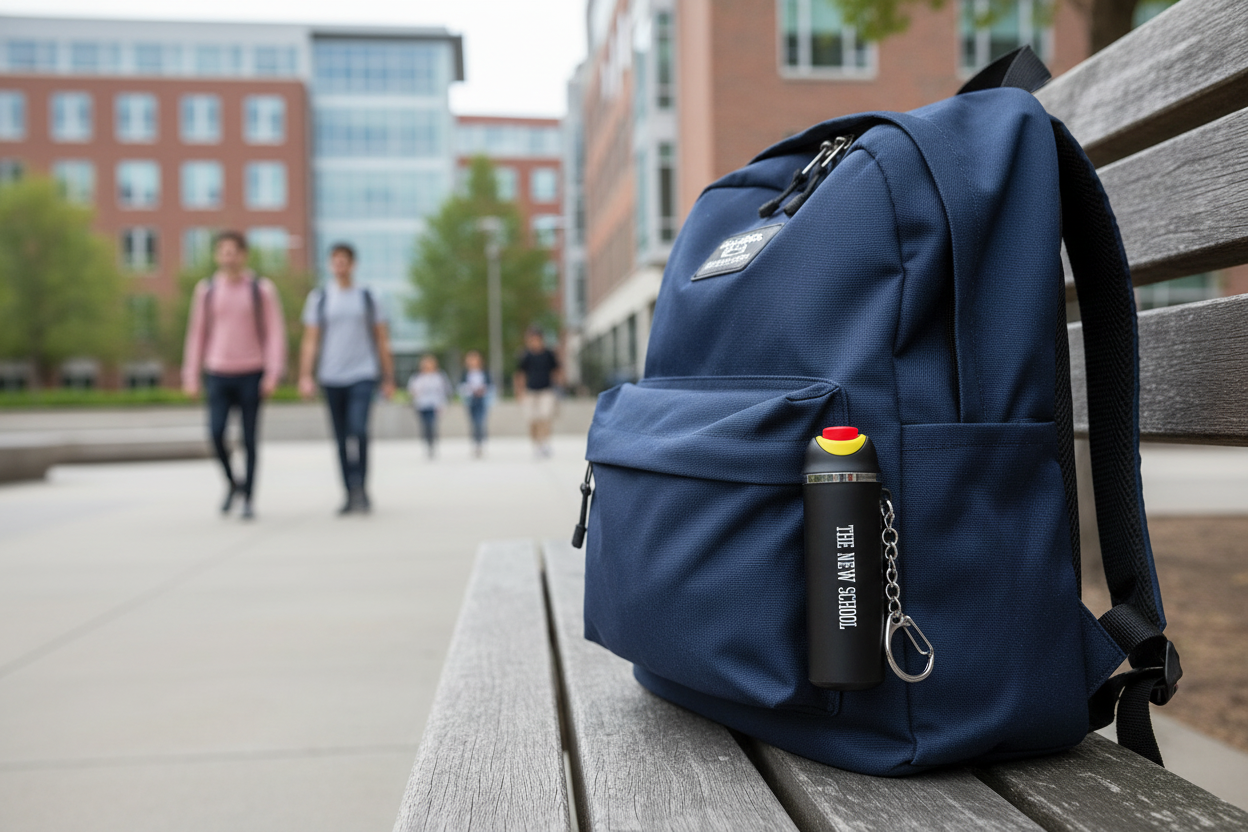 The New School Mini Keychain Flask - Lifestyle