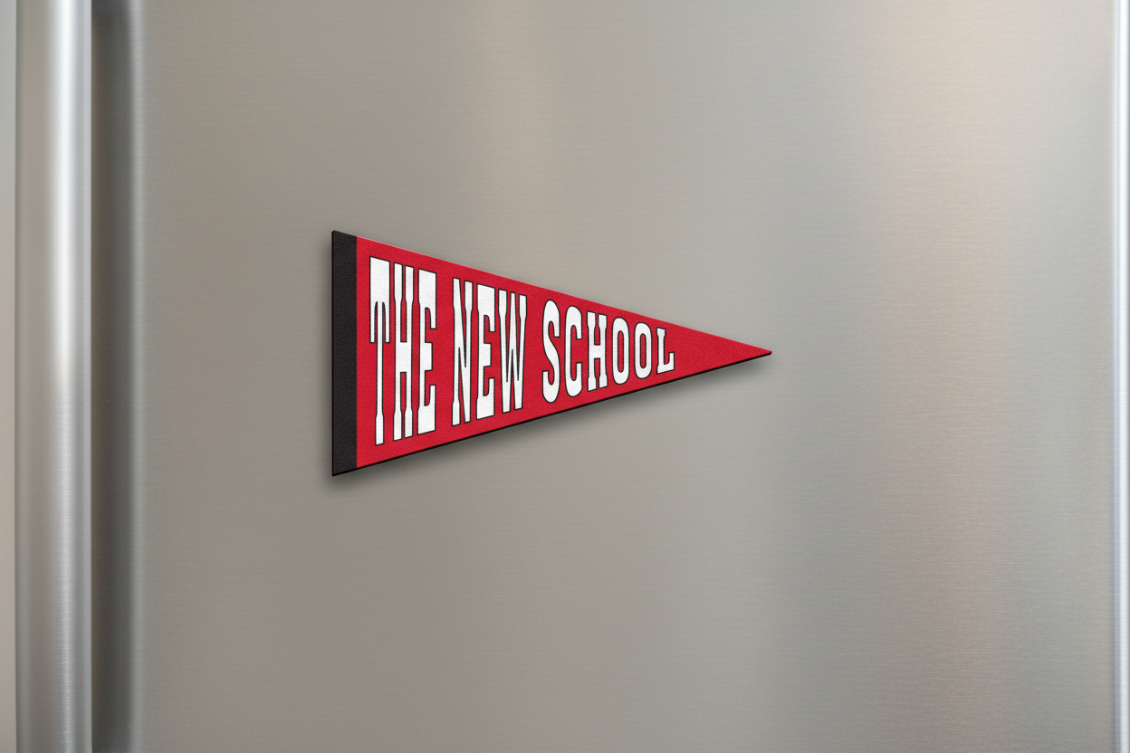 The New School Mini Pennant Magnet Lifestyle