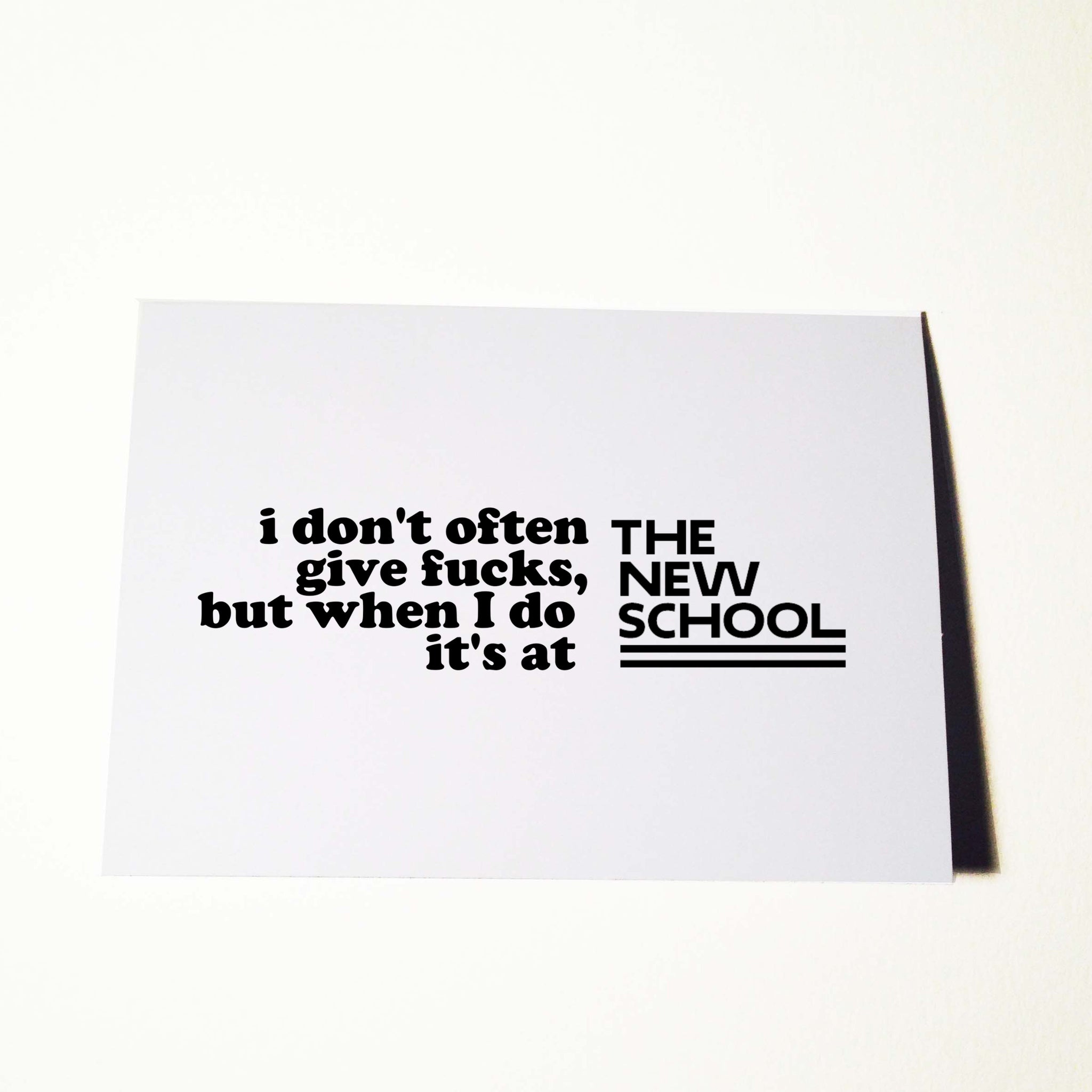 Ratbone Skinny x The New School 'Give No Fs' Card